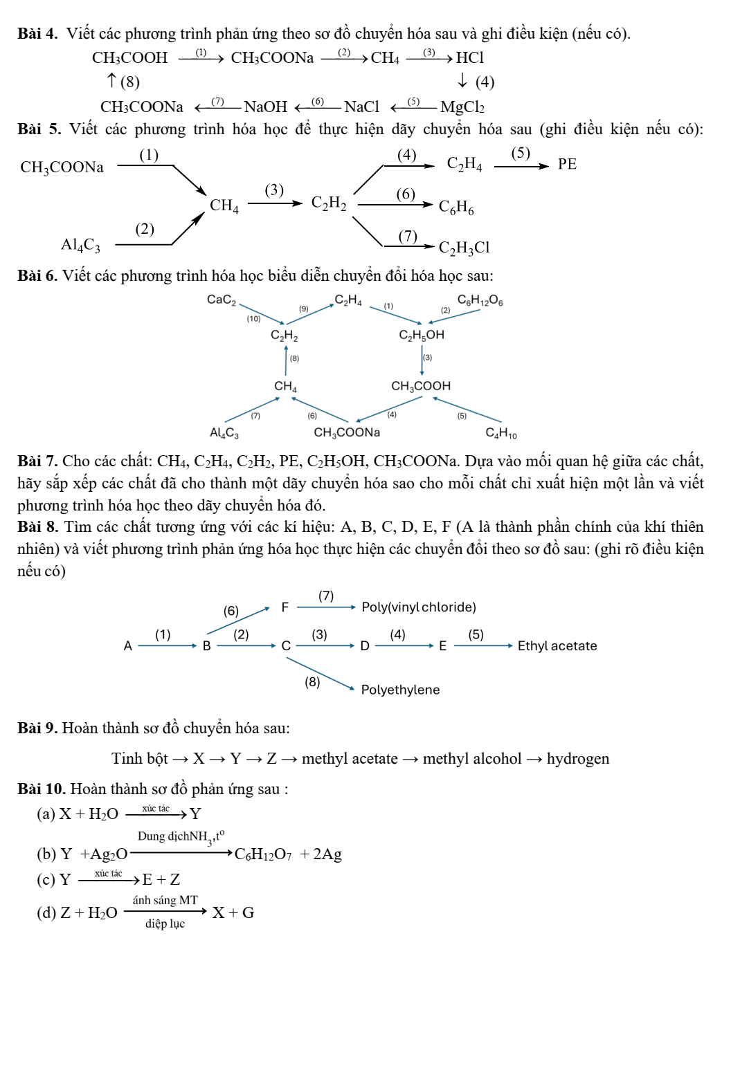 Chuyên đề bồi dưỡng HSG Hóa học 9 Carbohydrate (có lời giải)
