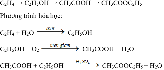 Trắc nghiệm Hóa 9 Bài 46 (có đáp án): Mối liên hệ giữa etilen, rượu etylic và axit axetic (phần 2)