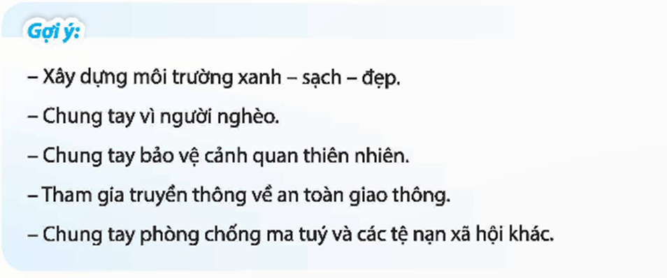 HĐTN 9 Chân trời sáng tạo Chủ đề 6: Xây dựng mạng lưới thực hiện các hoạt động cộng đồng | Giải Hoạt động trải nghiệm 9