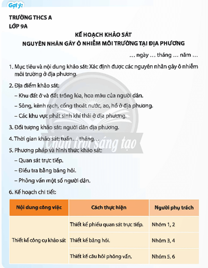 HĐTN 9 Chân trời sáng tạo Chủ đề 7: Bảo vệ môi trường và quảng bá cảnh quan đất nước | Giải Hoạt động trải nghiệm 9