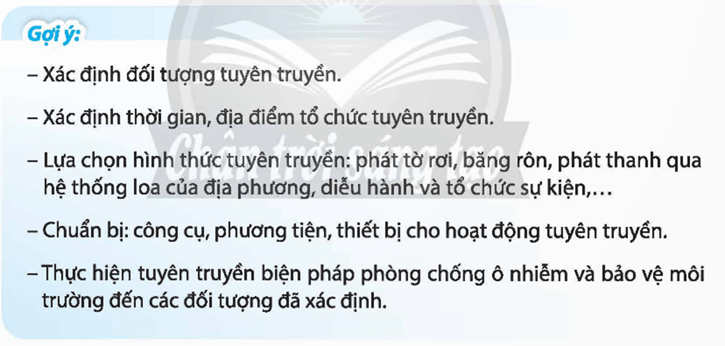 HĐTN 9 Chân trời sáng tạo Chủ đề 7: Bảo vệ môi trường và quảng bá cảnh quan đất nước | Giải Hoạt động trải nghiệm 9