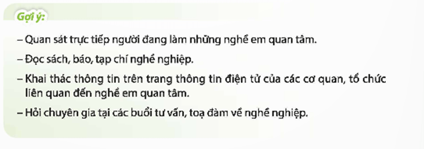 HĐTN 9 Chân trời sáng tạo Chủ đề 8: Tìm hiểu những nghề em quan tâm | Giải Hoạt động trải nghiệm 9