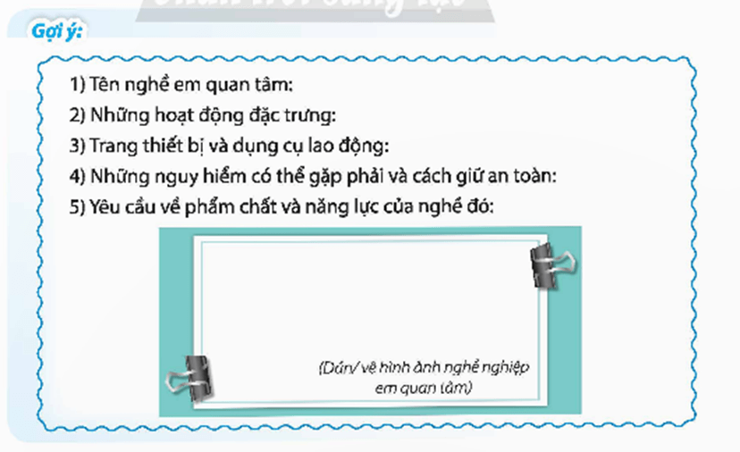 HĐTN 9 Chân trời sáng tạo Chủ đề 8: Tìm hiểu những nghề em quan tâm | Giải Hoạt động trải nghiệm 9