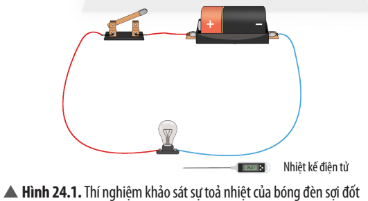 So sánh nhiệt độ của vỏ bóng đèn đo được trước và sau khi đóng công tắc