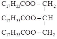 Viết phương trình hoá học của phản ứng xà phòng hoá xảy ra khi đun nóng dung dịch NaOH