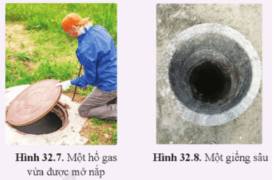 Hố gas trong hệ thống dẫn nước thải hoặc đây giếng sâu hình 32.7 và 32.8 là nơi thường tích tụ