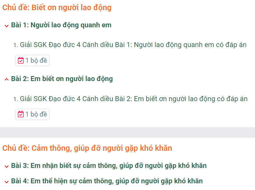 Học online Đạo đức lớp 4 Cánh diều (hiệu quả nhất)