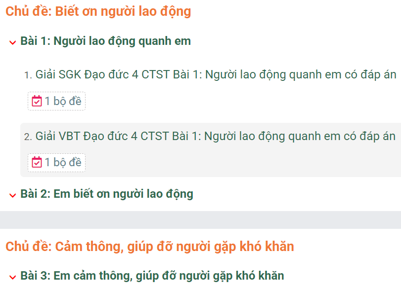 Học online Đạo đức lớp 4 Chân trời sáng tạo (hiệu quả nhất)