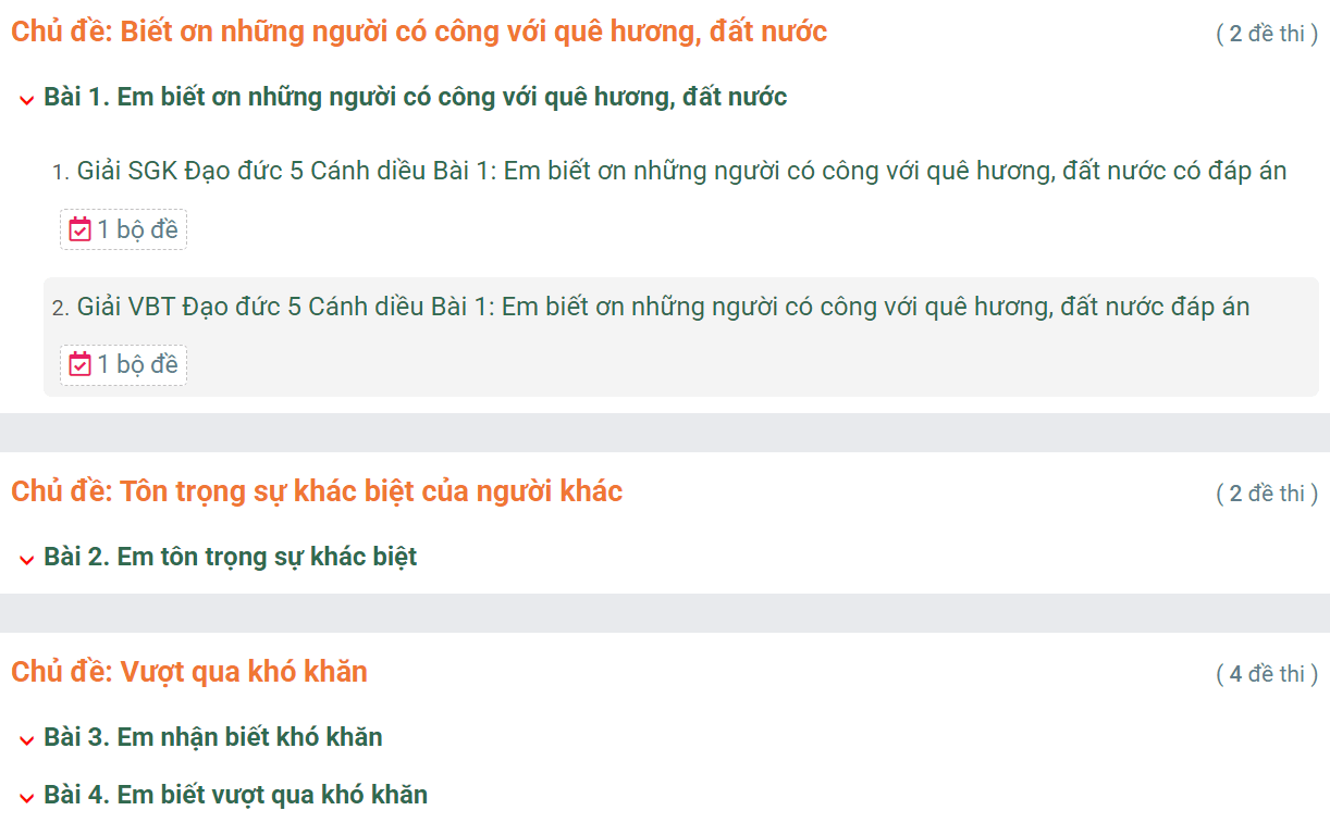 Học online Đạo đức lớp 5 Cánh diều (hiệu quả nhất)