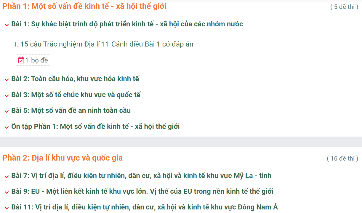 Học online Địa Lí 11 Cánh diều (hiệu quả nhất)