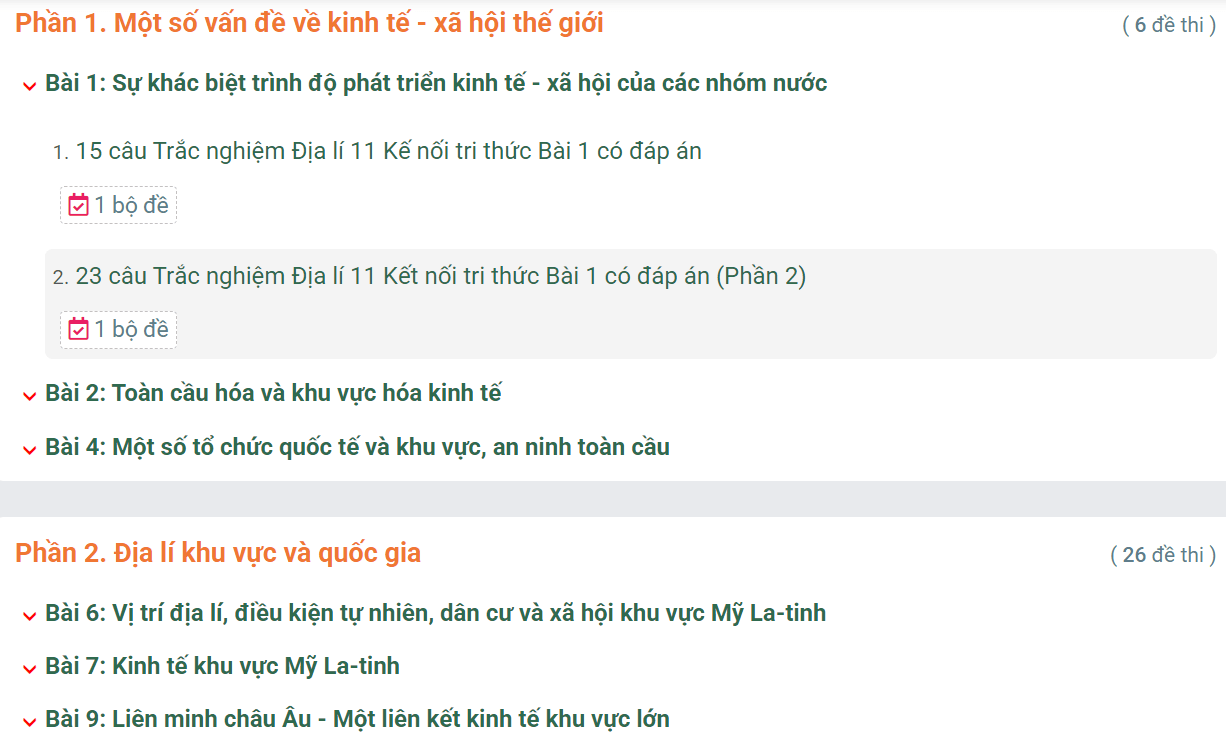 Học online Địa Lí 11 Kết nối tri thức (hiệu quả nhất)