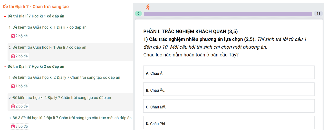 Học online Địa Lí 7 Chân trời sáng tạo (hiệu quả nhất)