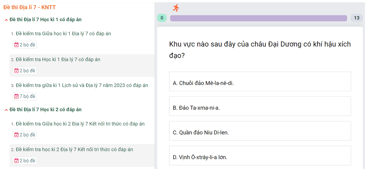 Học online Địa Lí 7 Kết nối tri thức (hiệu quả nhất)