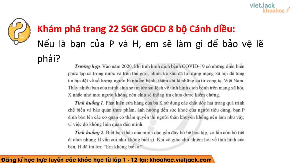 Học online GDCD 8 Cánh diều (hiệu quả nhất)