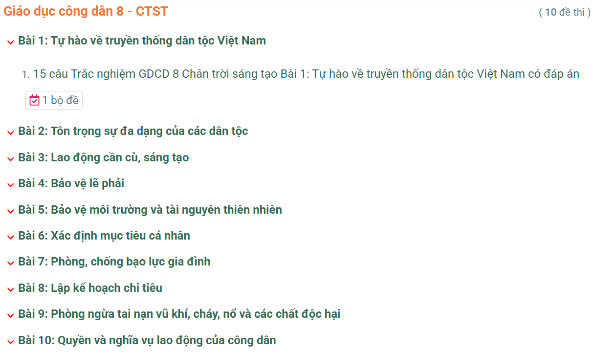 Học online GDCD 8 Chân trời sáng tạo (hiệu quả nhất)