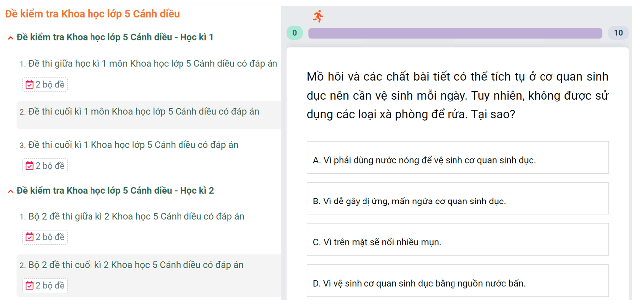Học online Khoa học lớp 5 Cánh diều (hiệu quả nhất)