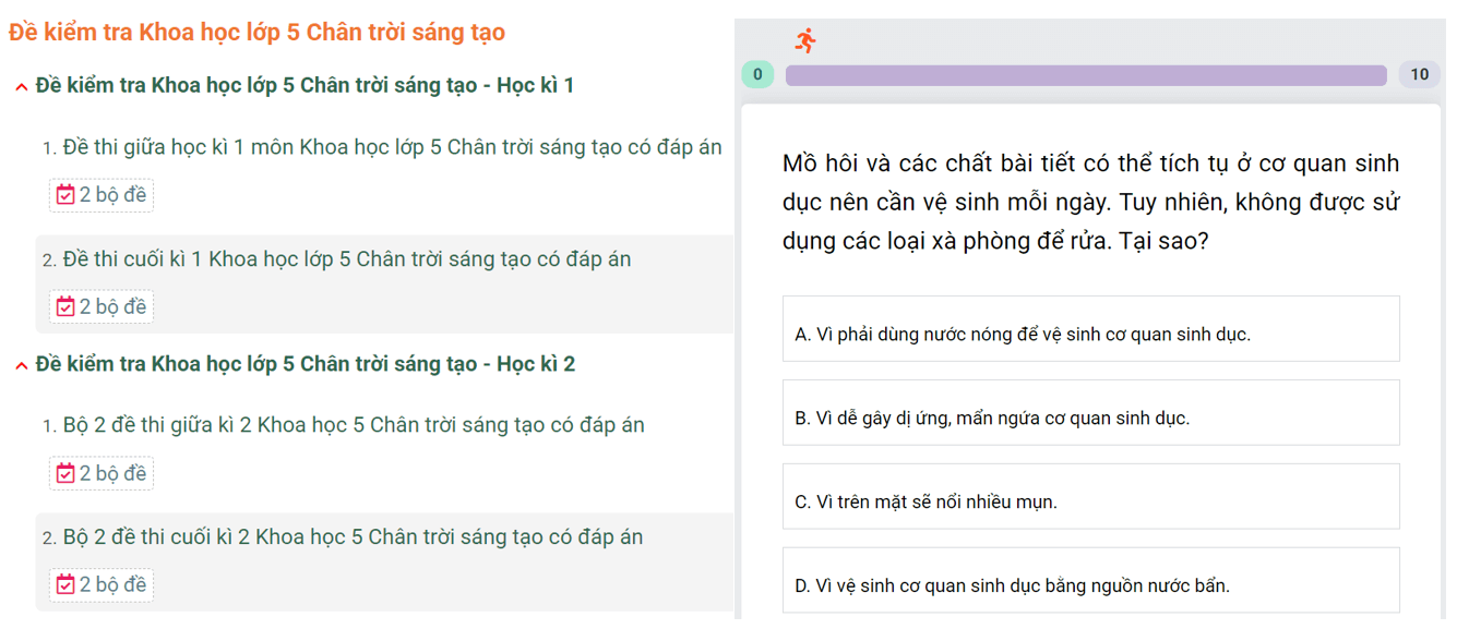 Học online Khoa học lớp 5 Chân trời sáng tạo (hiệu quả nhất)