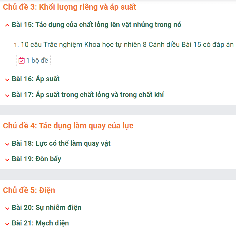 Học online Khoa học tự nhiên 8 Cánh diều (hiệu quả nhất)