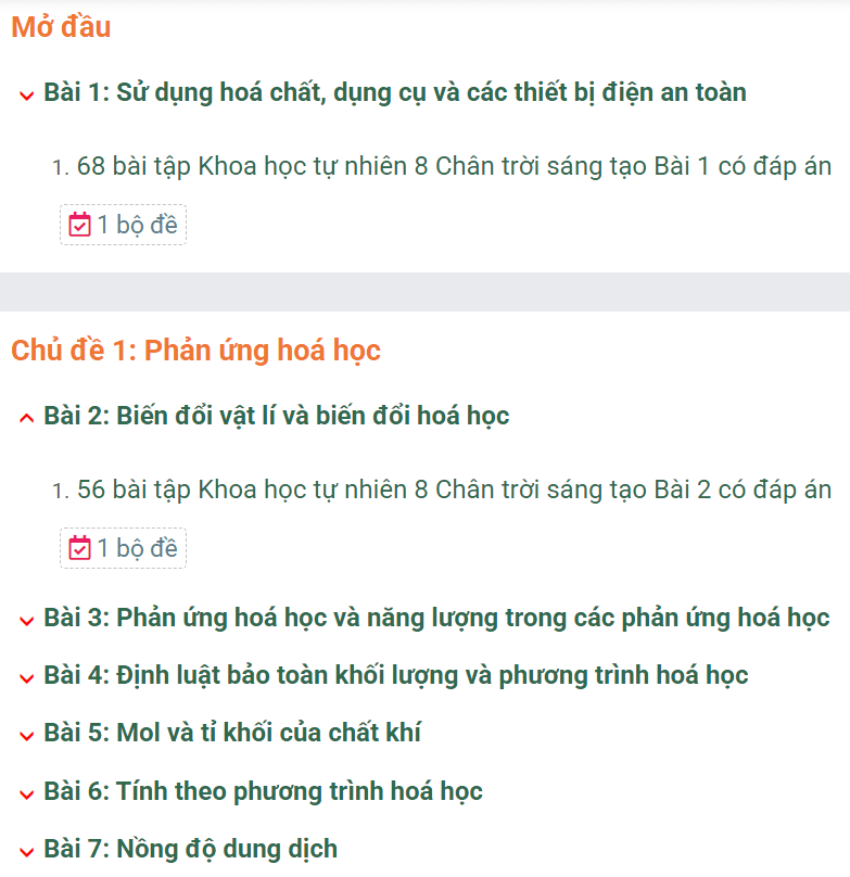Học online Khoa học tự nhiên 8 Chân trời sáng tạo (hiệu quả nhất)