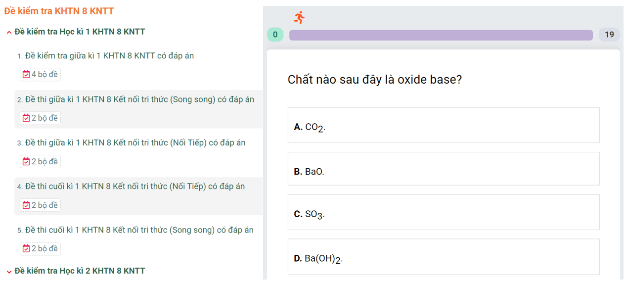 Học online Khoa học tự nhiên 8 Kết nối tri thức (hiệu quả nhất)