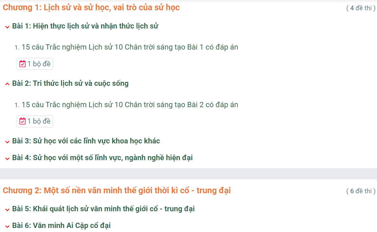 Học online Lịch Sử 10 Chân trời sáng tạo (hiệu quả nhất)