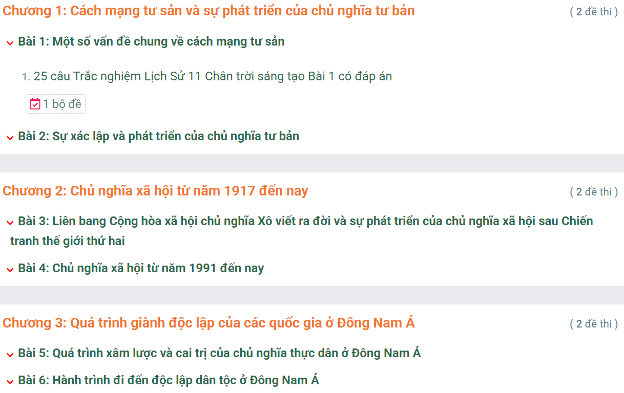 Học online Lịch Sử 11 Chân trời sáng tạo (hiệu quả nhất)