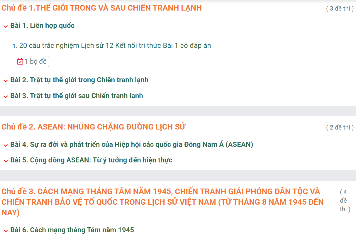 Học online Lịch Sử 12 Kết nối tri thức (hiệu quả nhất)