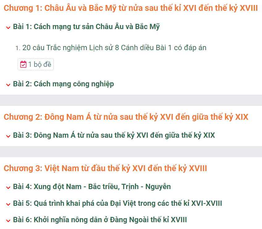 Học online Lịch Sử 8 Cánh diều (hiệu quả nhất)