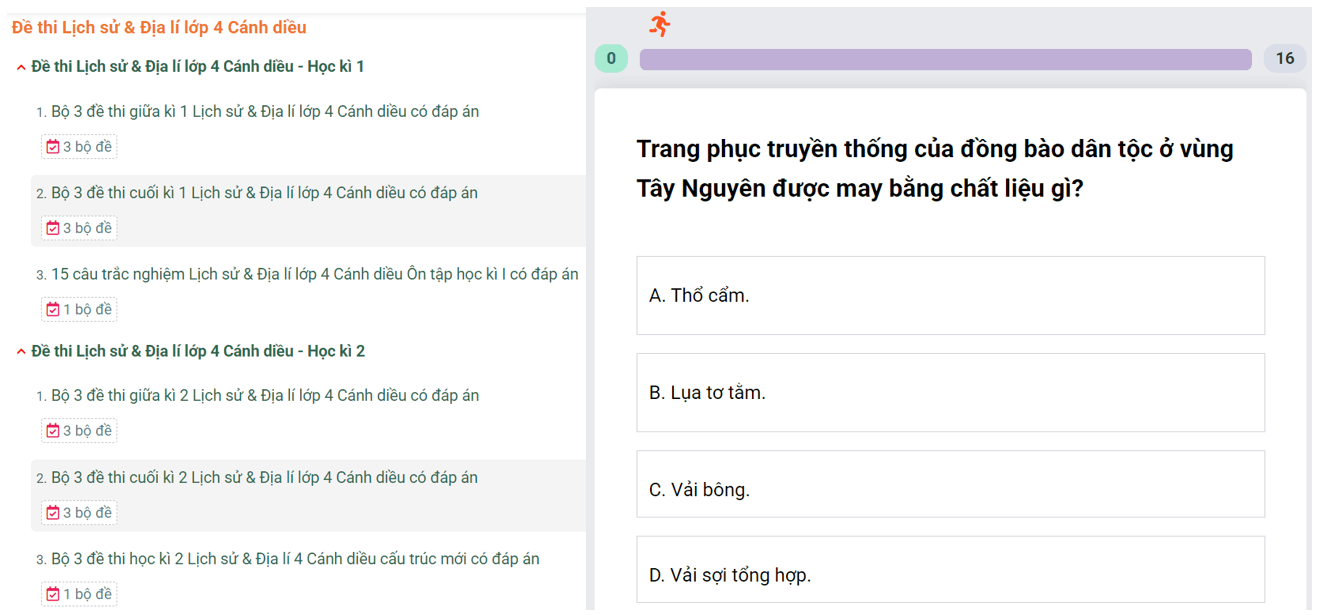 Học online Lịch Sử & Địa Lí lớp 4 Cánh diều (hiệu quả nhất)