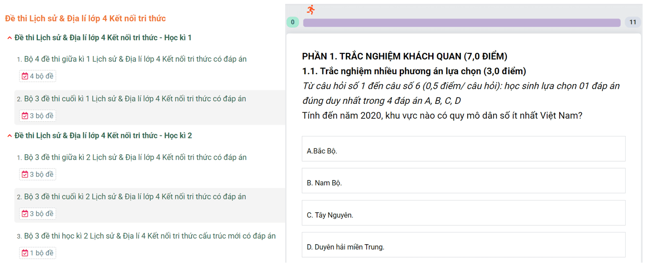 Học online Lịch Sử & Địa Lí lớp 4 Kết nối tri thức (hiệu quả nhất)