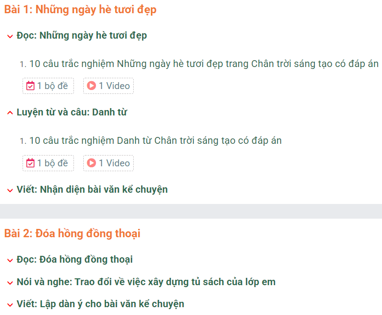 Học online Tiếng Việt lớp 4 Chân trời sáng tạo (hiệu quả nhất)