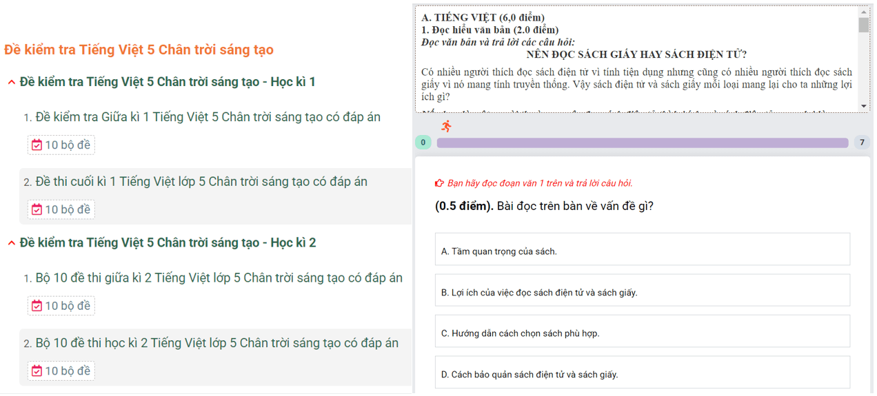 Học online Tiếng Việt lớp 5 Chân trời sáng tạo (hiệu quả nhất)