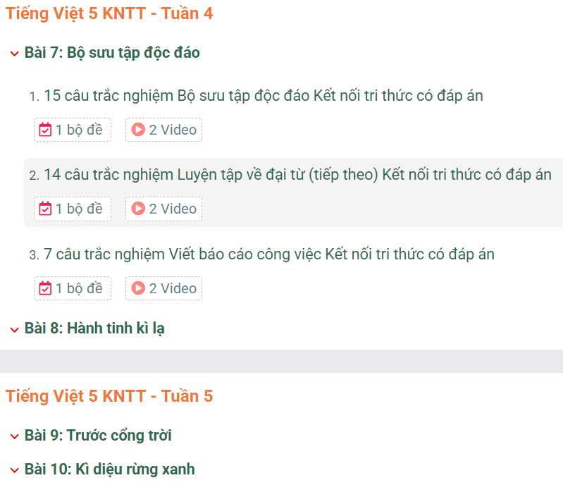Học online Tiếng Việt lớp 5 Kết nối tri thức (hiệu quả nhất)