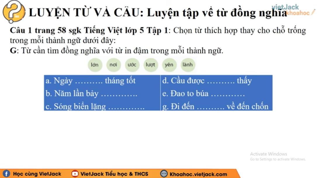 Học online Tiếng Việt lớp 5 Kết nối tri thức (hiệu quả nhất)