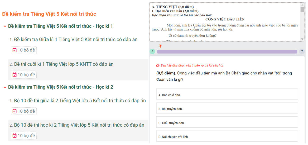 Học online Tiếng Việt lớp 5 Kết nối tri thức (hiệu quả nhất)