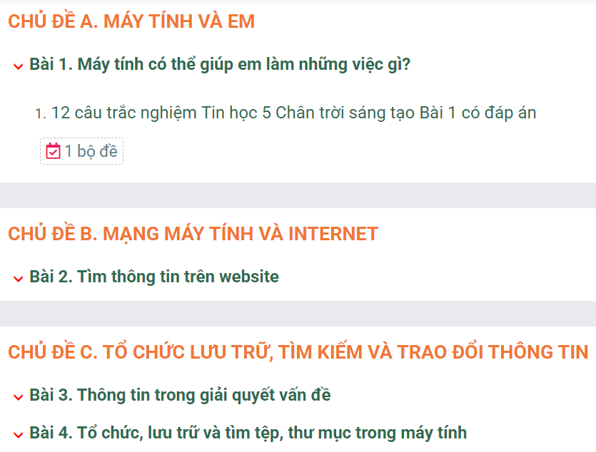 Học online Tin học lớp 5 Chân trời sáng tạo (hiệu quả nhất)