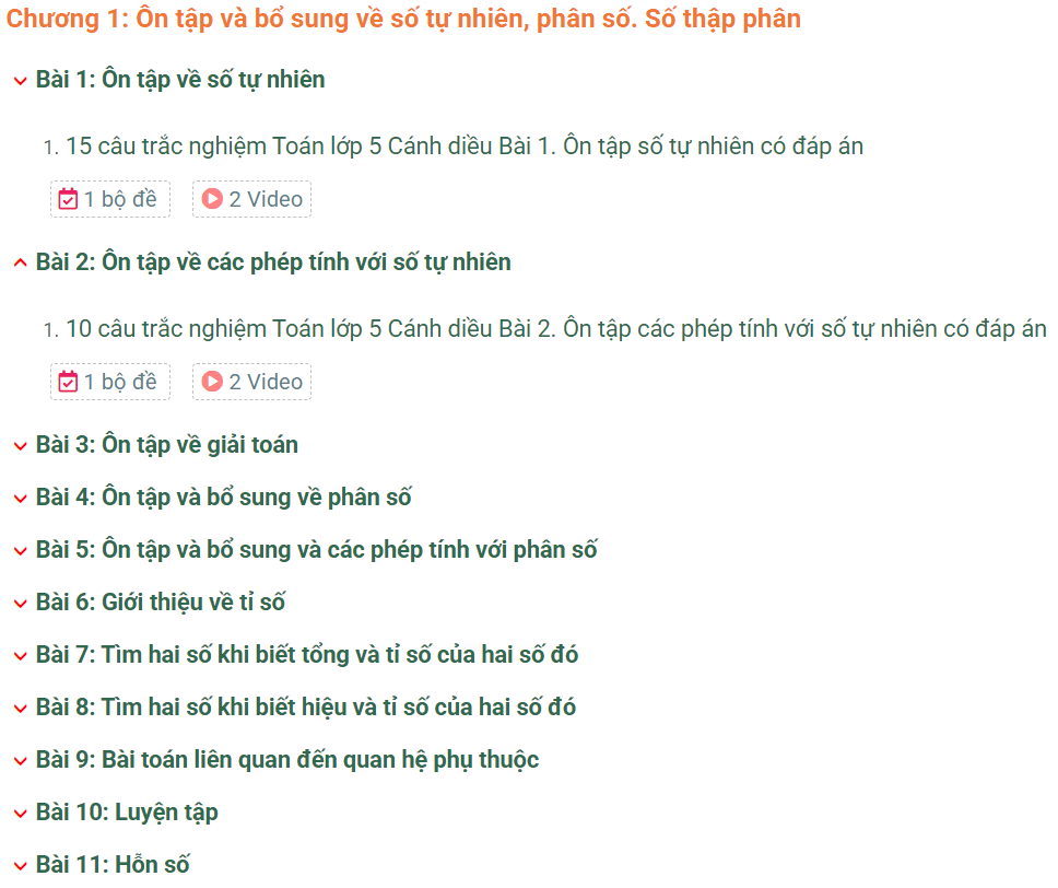 Học online Toán lớp 5 Cánh diều (hiệu quả nhất)