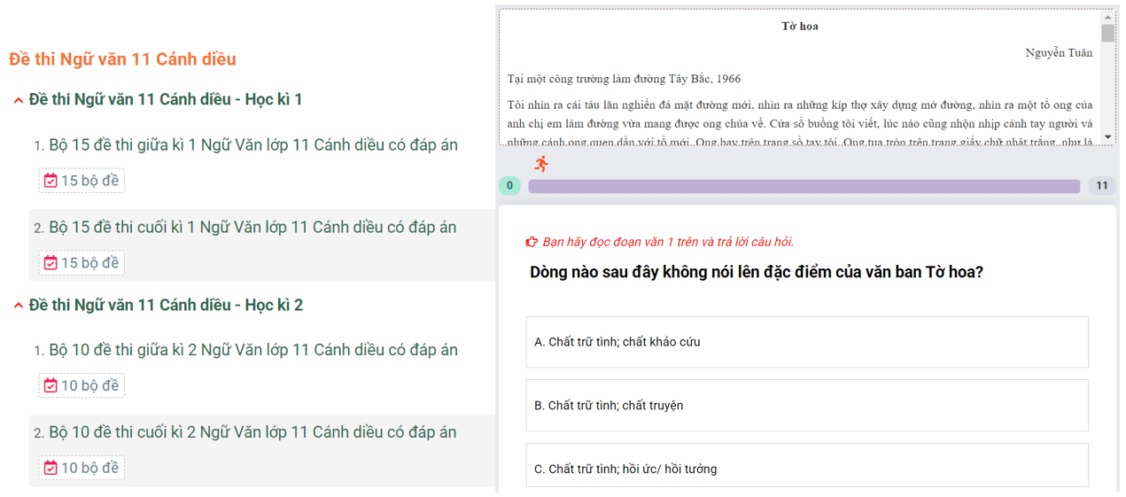 Học online Văn 11 Cánh diều (hiệu quả nhất)