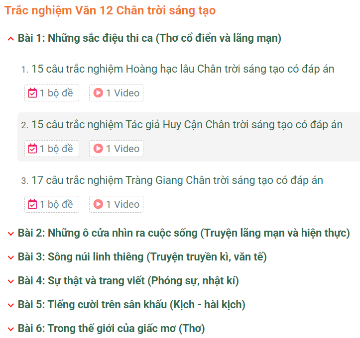 Học online Văn 12 Chân trời sáng tạo (hiệu quả nhất)