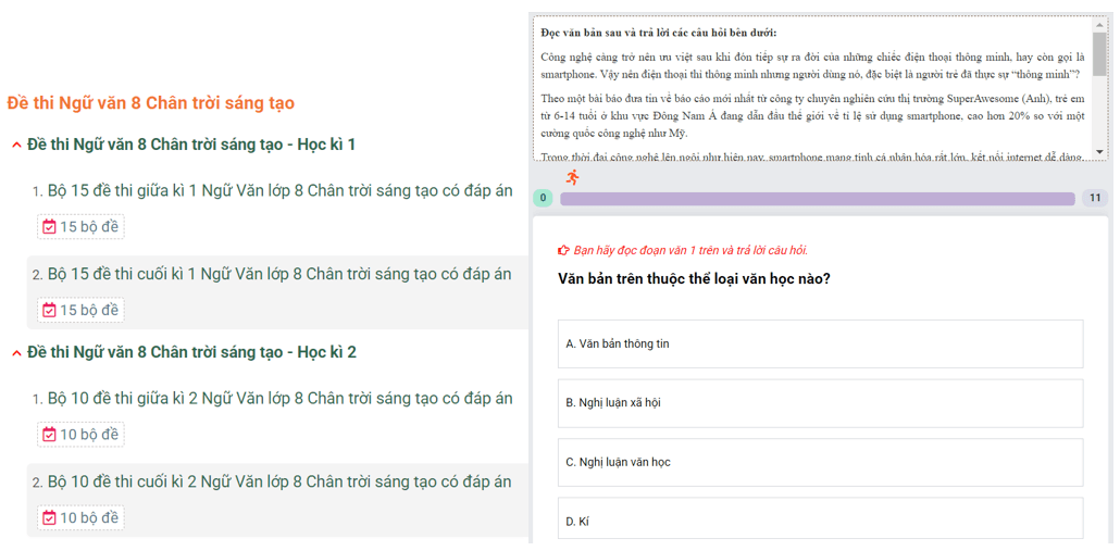 Học online Văn 8 Chân trời sáng tạo (hiệu quả nhất)
