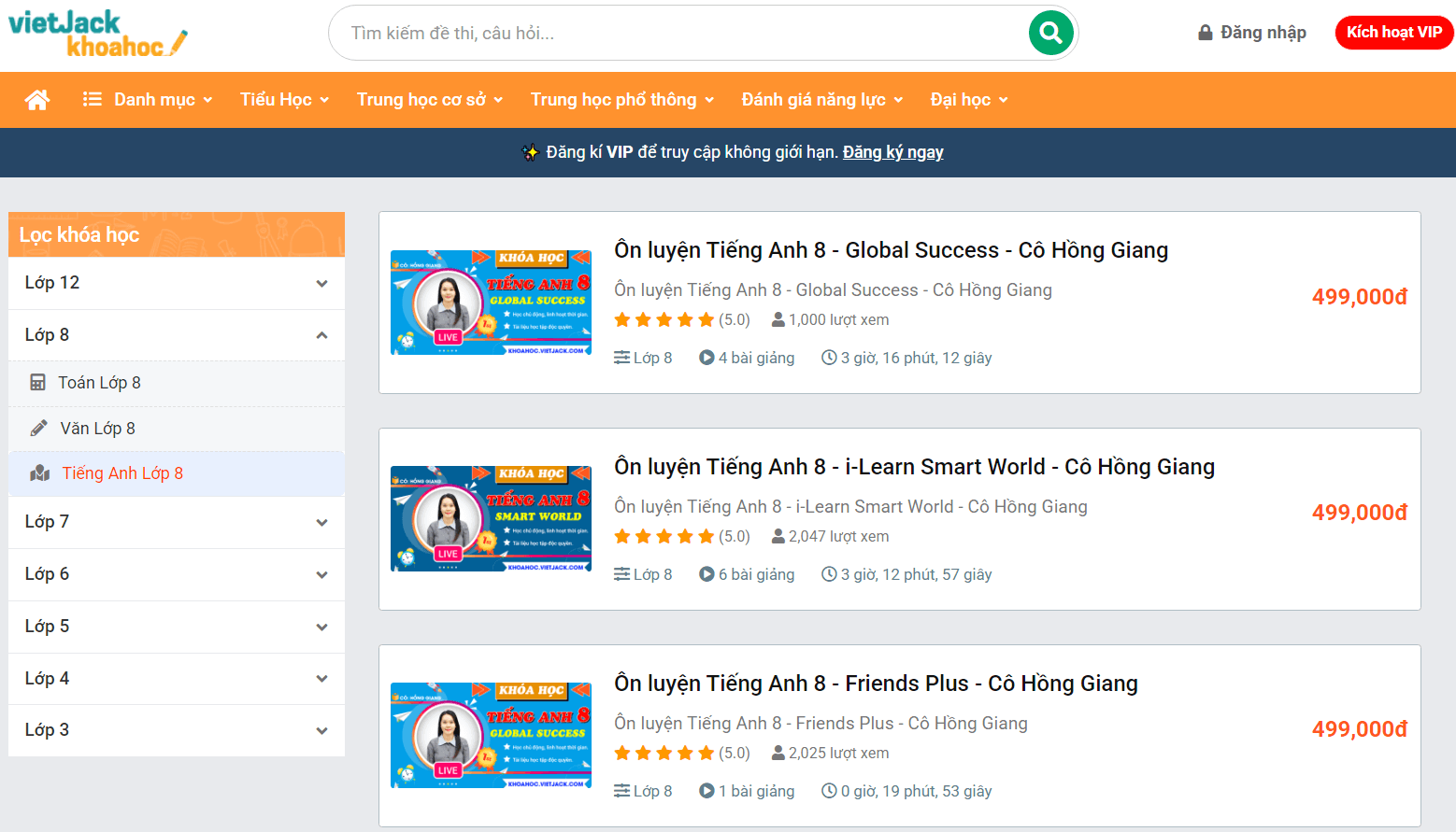 (Video) Khóa học online Tiếng Anh 8 Global Success (hay nhất)