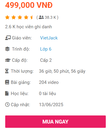 (Video) Khóa học online Toán 6 Chân trời sáng tạo (hay nhất)