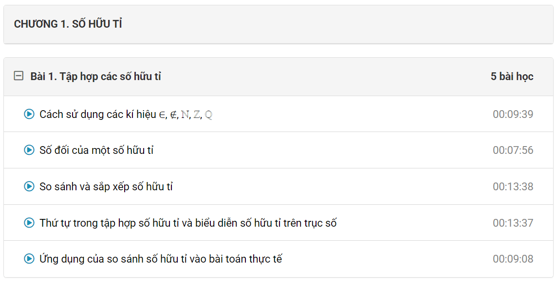 Khóa học online Toán 7 Kết nối tri thức (hay nhất)