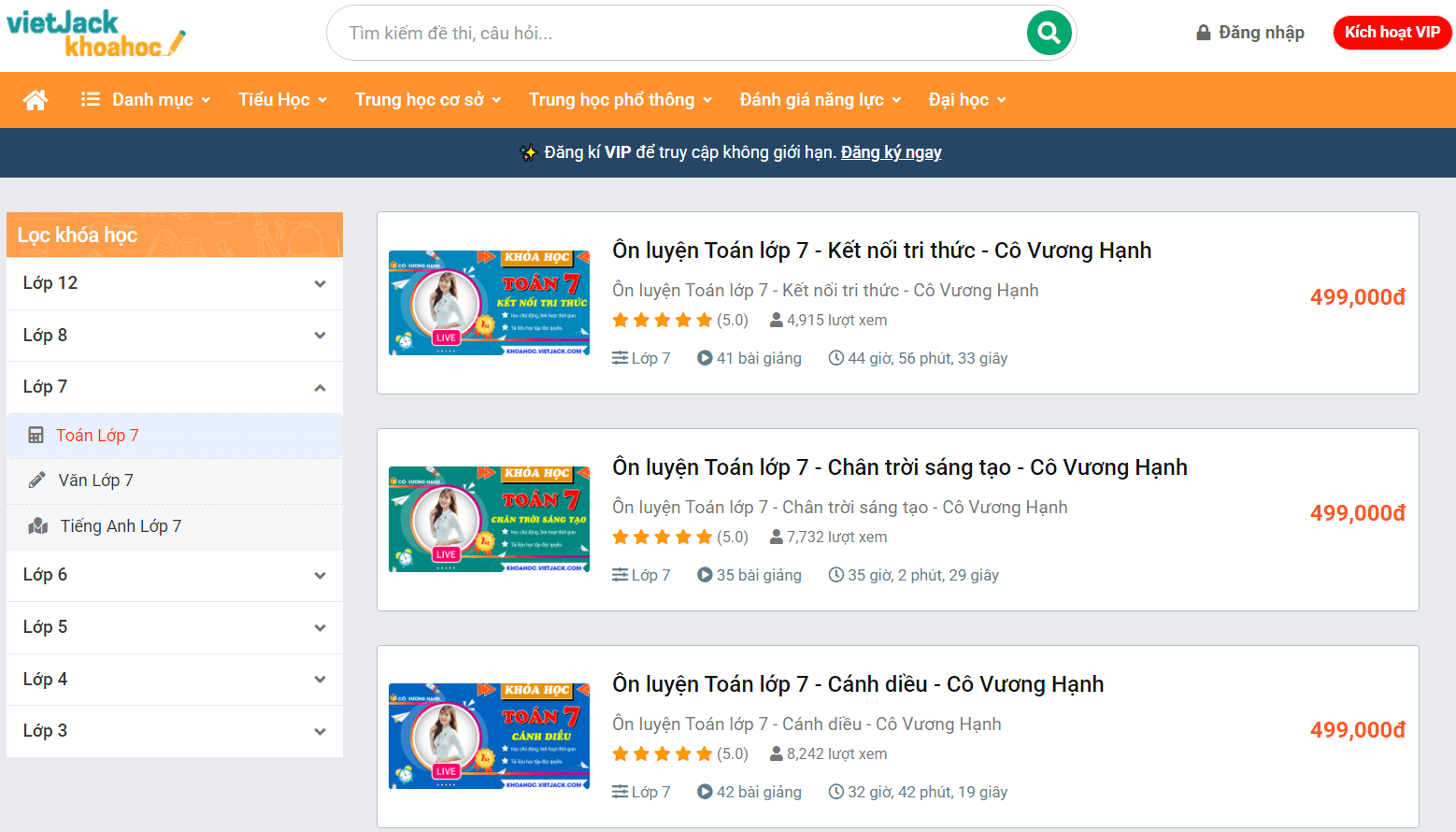 (Video) Khóa học online Toán 7 Chân trời sáng tạo (hay nhất)