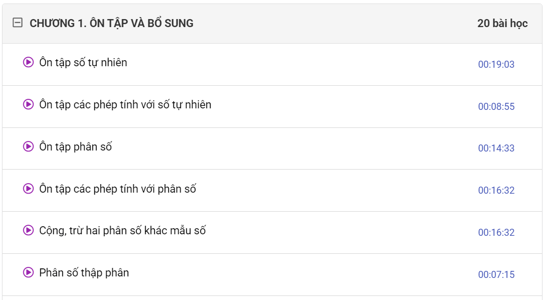 (Video) Khóa học online Toán lớp 5 Chân trời sáng tạo (hay nhất)