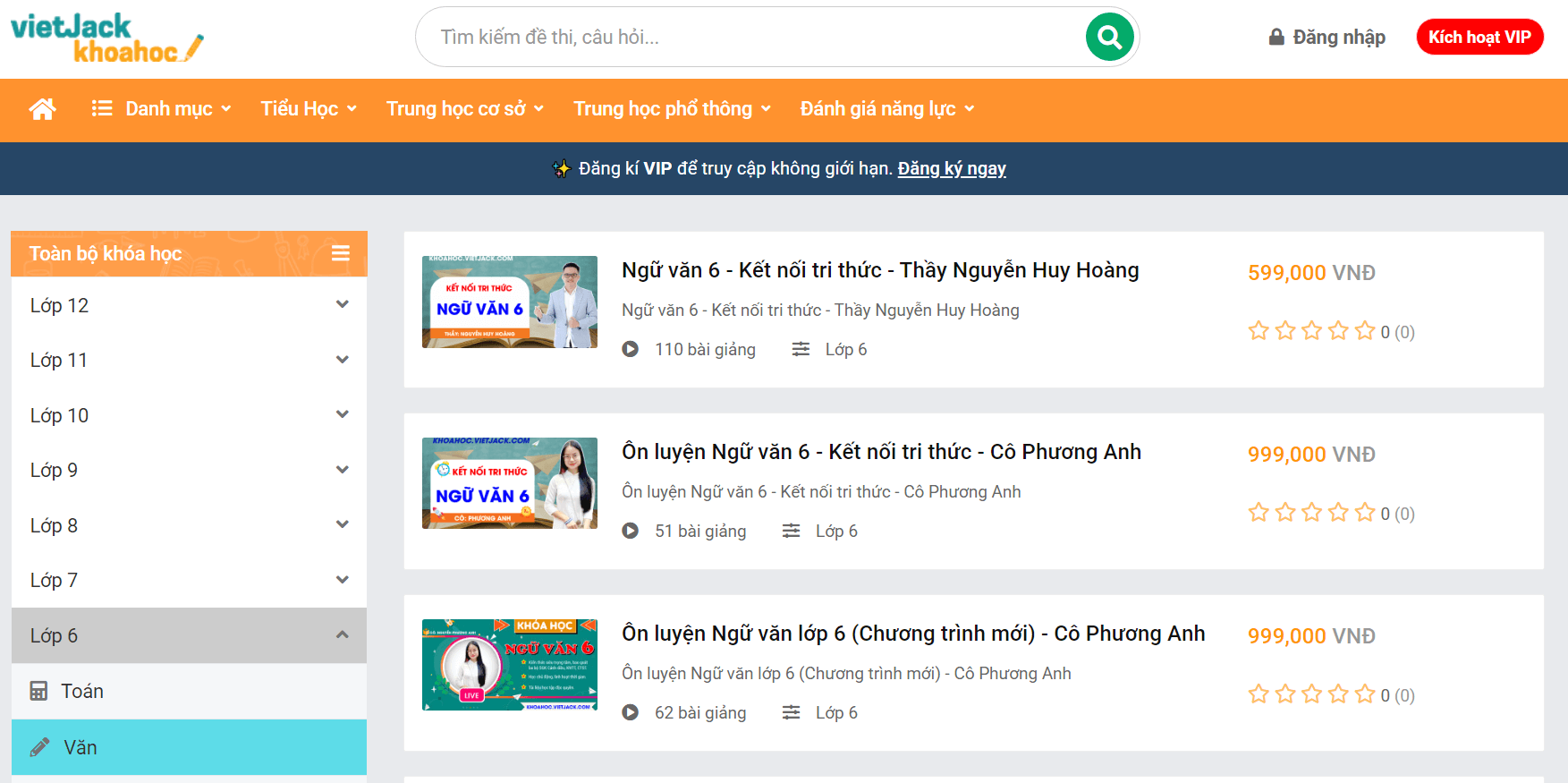 Khóa học online Văn 6 Kết nối tri thức (hay nhất)