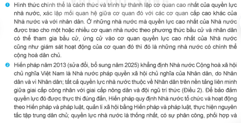 Việc tổ chức thực hiện quyền lực nhà nước, quyền lực chính trị ở nước ta hiện nay
