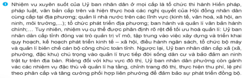 Nêu các nhiệm vụ cơ bản của Uỷ ban nhân dân các cấp