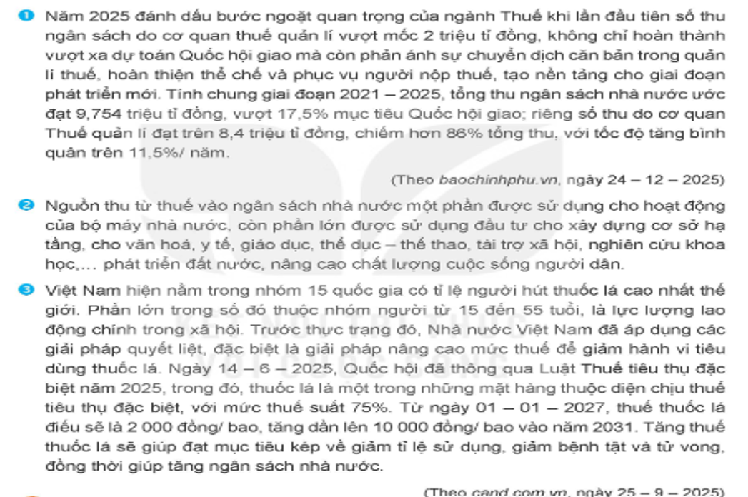 Thuế giữ vai trò như thế nào trong ngân sách nhà nước?
