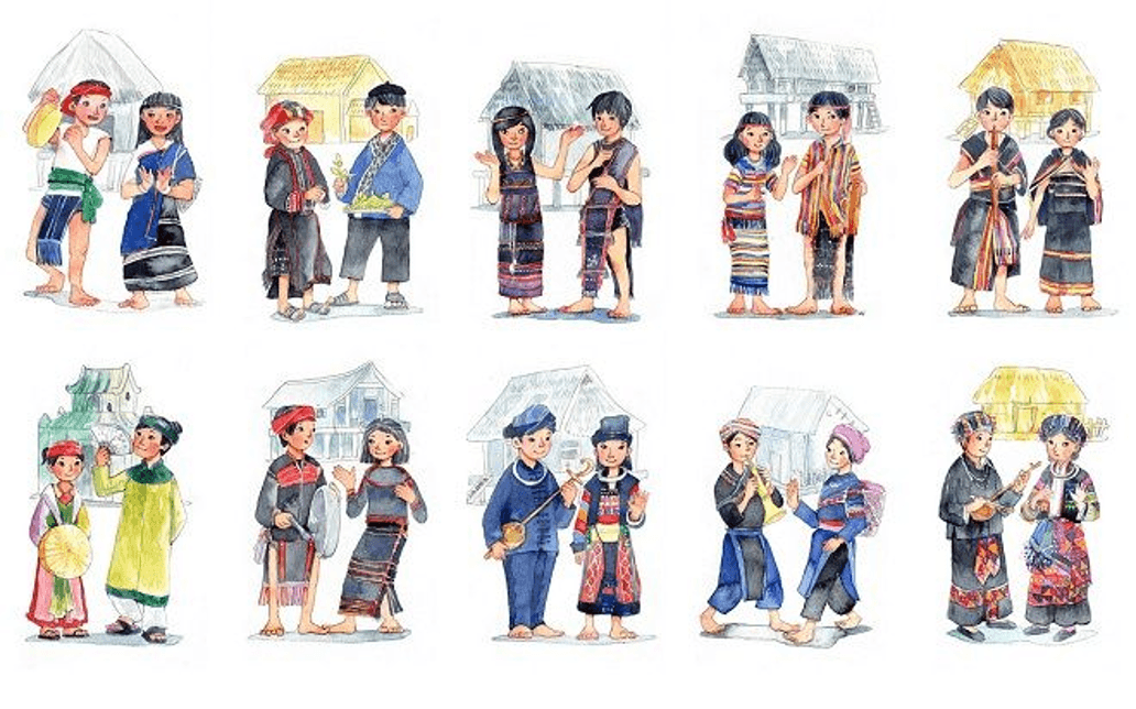 Lý thuyết Lịch Sử 10 Kết nối tri thức Bài 11: Các dân tộc trên đất nước Việt Nam